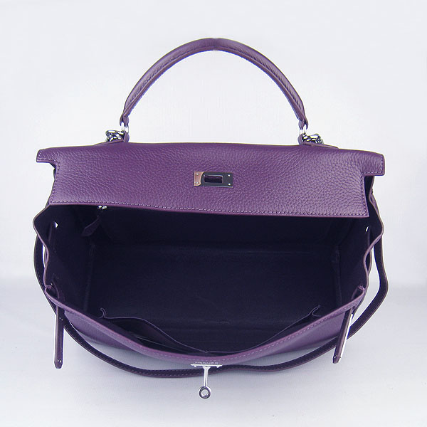 High Quality Hermes Kelly 35cm Togo Leather Bag Purple 6308 - Click Image to Close